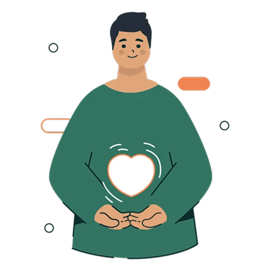 Person holding heart